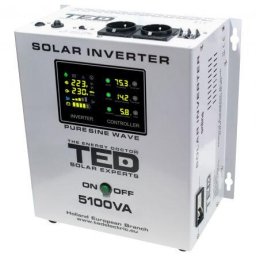 Invertor Solar Fotovoltaic Monofazat Off-Grid 48V 5100VA 3500W MPPT cu unda sinusoidala pura