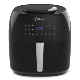 Friteuza cu aer cald STARCREST SFR-7400BK, 1800 W, 7.4 Litri, Termostat 80 - 200 C, 9 programe predefinite, Negru