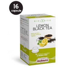 16 Capsule Sandemetrio Ceai Biologic Negru cu Lamaie - Compatibile A Modo Mio