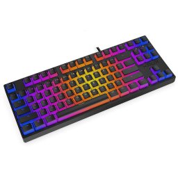 Tastatura Atax PRO RGB Pudding Outemu, Cu fir, USB, Layout US, Negru