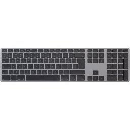 Tastatura FK316CB-UK, Cu fir, USB, Layout UK, Negru/Gri