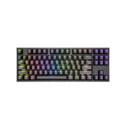Tastatura Thor 404 TKL Gateron Yellow Pro, RGB, Cu fir, USB, Layout US, Negru