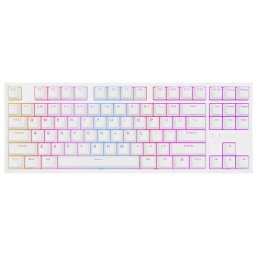 Tastatura Thor 404 TKL Gateron Yellow Pro, RGB, Cu fir, USB, Layout US, Alb