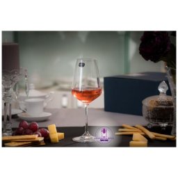 SANDRA Set 6 pahare sticla cristalina vin 350 ml