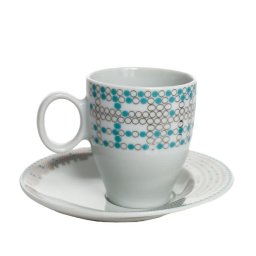 FUTURE decor ARGINT Serviciu ceai portelan Bohemia 6 persoane 220 ml