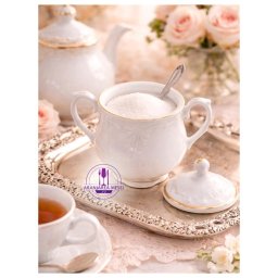 ROCOCO Zaharnita cu capac portelan 250 ml