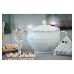 MINERVA Supiera cu capac portelan 3000 ml