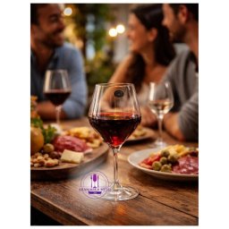 GAVIA Set 6 pahare sticla cristalina Bohemia vin rosu 400 ml