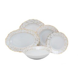 VIVIEN decor AUR Serviciu masa portelan 6 persoane ( 20 piese )