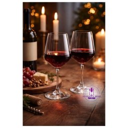 APUS Set 6 pahare sticla cristalina Bohemia vin rosu 580 ml