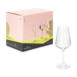 SANDRA FROZEN Set 6 pahare sticla cristalina Bohemia vin rosu 450 ml