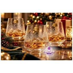 SANDRA FROZEN Set 6 pahare sticla cristalina Bohemia whisky 290 ml