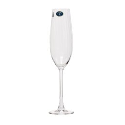 COLUMBA OPTIC Set 6 pahare sticla cristalina sampanie flute 260 ml