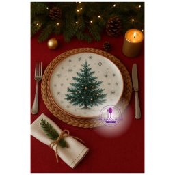 Farfurie ceramica decor "Brad" 21 cm