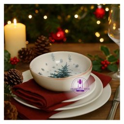 Bol ceramica decor "Brad" 16 cm