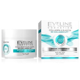 Cremă Față Intensă Antirid Colagen și Elastan pentru Zi și Noapte Eveline Cosmetics