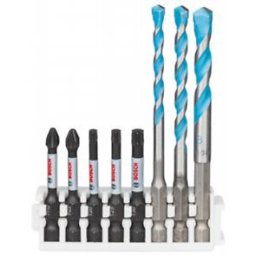Set 4 biti mixt impact control 50 mm 3 burghie Hexpert-9 multicontruction