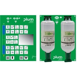 Statie pentru clatirea ochilor deschisa, cu solutie 2 x 1000 ml 0.9 clorura de sodiu, Plum