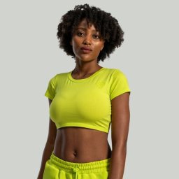 STRIX Tricou pentru femei Essential Crop Top Chartreuse M