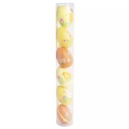 Decor ouă galben-portocaliu - 6 buc