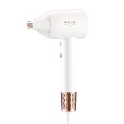 Uscator de par AD 2272, 110.000 RPM, 1800W, afisaj LED, flux aer 20 m/s, 3 setari temperatura, 2 trepte viteza, nivel zgomot 67 dB, tehnologie ionizare, concentrator magnetic, alb/auriu