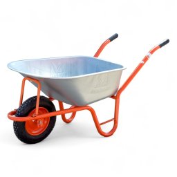 Roaba cu cuva zincata 100 l, roata cu camera, janta metalica, Evotools, model 100A,
