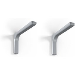 Consola cu masca, 144x240 mm, 2 buc/set, finisaj aluminiu