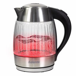 Ceainic electric Salente StripeGlass, 2200W, 1,8 l, Sticla, iluminare rosie