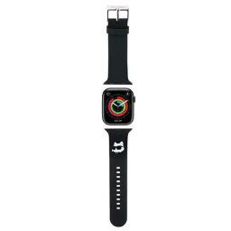 Husa Karl Lagerfeld 3D Rubber Choupette Heads Strap for Apple Watch 38/40/41mm - Black