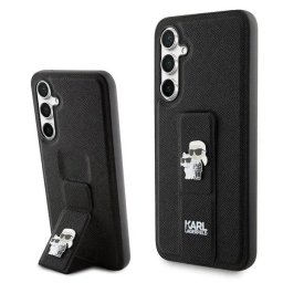 Husa Karl Lagerfeld Gripstand Saffiano Karl&Choupette Pins case for Samsung Galaxy S23 FE - black