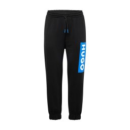 HUGO Pantaloni 'Nuram' azur / negru / alb