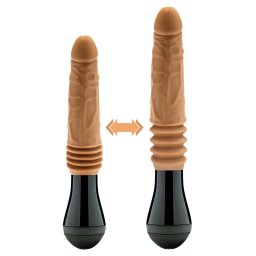 Blush Dr. Skin Silicone Dr. Arthur Thrusting Gyrating Vibrating Dildo Tan