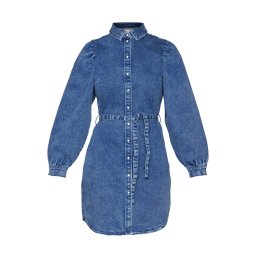 ONLY Rochie Onlrocco Stretch Ls Dnm Belt Dress 15300528 BS000065 medium blue denim