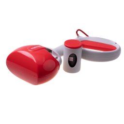 Lopatica automata cu dispenser saci pentru colectarea excrementelor animalelor de companie, Rosu