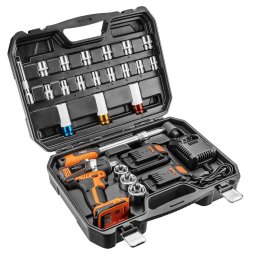 Masina de insurubat, cu impact, cu 2 acumulatori 2 Ah, incarcator 18 V Li-ion, accesorii, 200 Nm, 1/2"", NEO