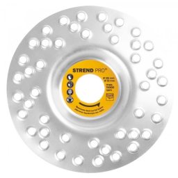 Disc circular slefuit, modelat, cu gauri, otel carburat, pentru lemn, plastic, 125x22 mm, Strend Pro