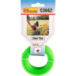 Fir rezerva cositoare, trimmer, tip stea, 2 mm x 15 m, Richmann