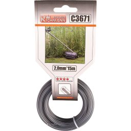 Fir rezerva cositoare, trimmer cu insertie metalica, DUO, 2 mm x 15 m, Richmann Exclusive