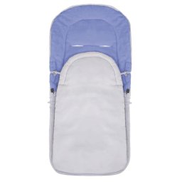 Sac de dormit pentru copii, bebelusi, cu husa, gri si albastru, 90x43/35 cm, Springos