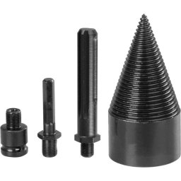 Con despicator lemn pentru bormasina, Strend Pro, cu 3 adaptoare, SDS MAX, HEX 1/2"", 60 mm