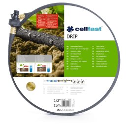 Furtun de gradina, cu picurare, material poros, 1/2"", 15 m, Cellfast