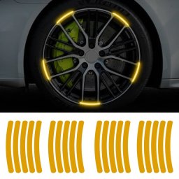 Set 20 bucati Elemente Reflectorizante ""Wheel Arch"" pentru autoturisme, biciclete, motociclete, atv-uri, scutere, culoare Orange