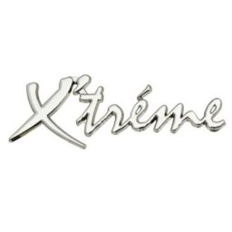 Emblema auto metalica, autoadeziva, model ""X’TREME"", finisaj Crom, dimensiune, 15 x 3 cm