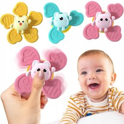 Set 3 jucarii interactive, model ""FIDGET SPINNER J001"" pentru copii sau bebelusi