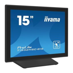 Monitor TN LED Iiyama 15" T1532MSC-B1S, 1024 x 768, VGA, HDMI, DisplayPort, Touchscreen, Negru