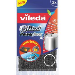 Diverse articole de curatenie Bureti pentru inox 2 bucati Glitzi Power 10x9x2 cm