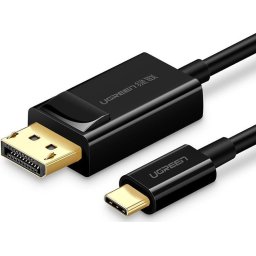Cablu video MM139 Ugreen USB Type-C tata la DisplayPort tata, 1.5m, rezolutie maxima 4K UHD 3840 x 2160 la 60 Hz, Negru