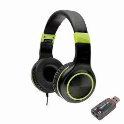 CASTI Spacer- cu fir- standard- utilizare multimedia- microfon pe fir- pliabile- banda ajustabila- conectare prin adaptor USB 2.