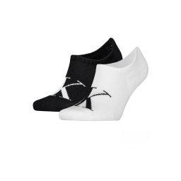 CALVIN KLEIN Șosete (Pack of 2) Ckj Men Footie High Cut 2P Log 701226661 001 white/black