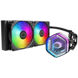 MasterLiquid 240 Atmos ARGB, 2 Ventilatoare de 120mm, 690 - 2500 rpm, Negru